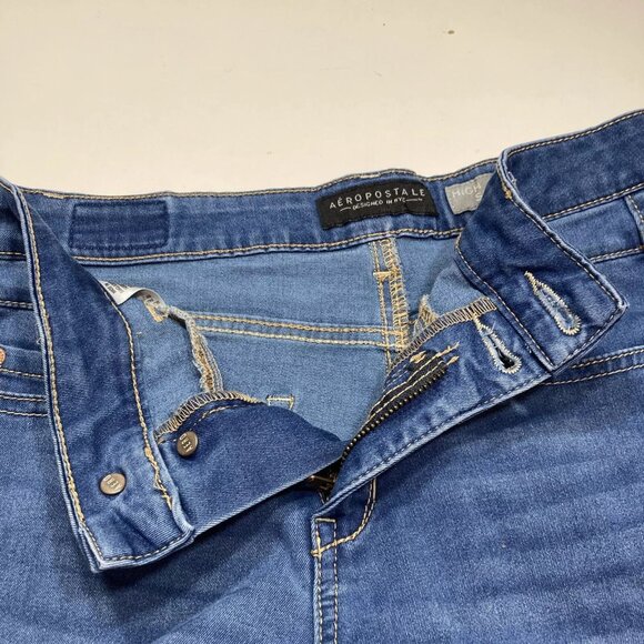 Aeropostale High Waisted Shorty Denim Jean Shorts Size 2 - Picture 8 of 12